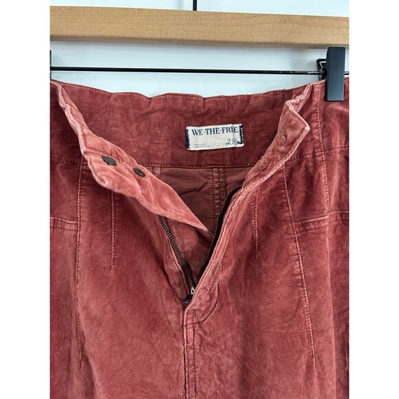 We The Free Jayde High Rise Corduroy Flare Pants Womens 28 Short Rust Stretch - Picture 5 of 9